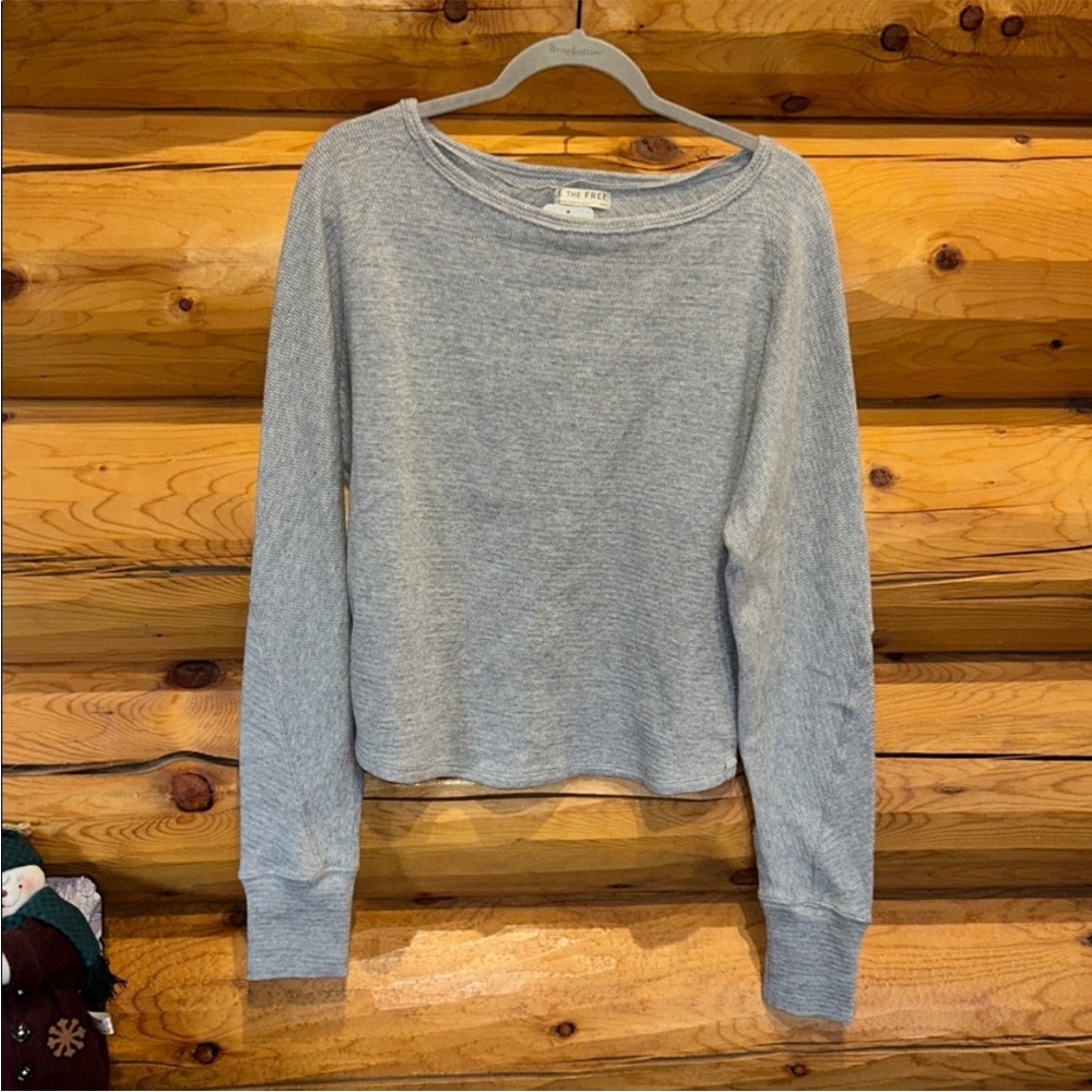 Free People NWT Jess Long Sleeve Size Medium in Heather Gray - Picture 5 of 12